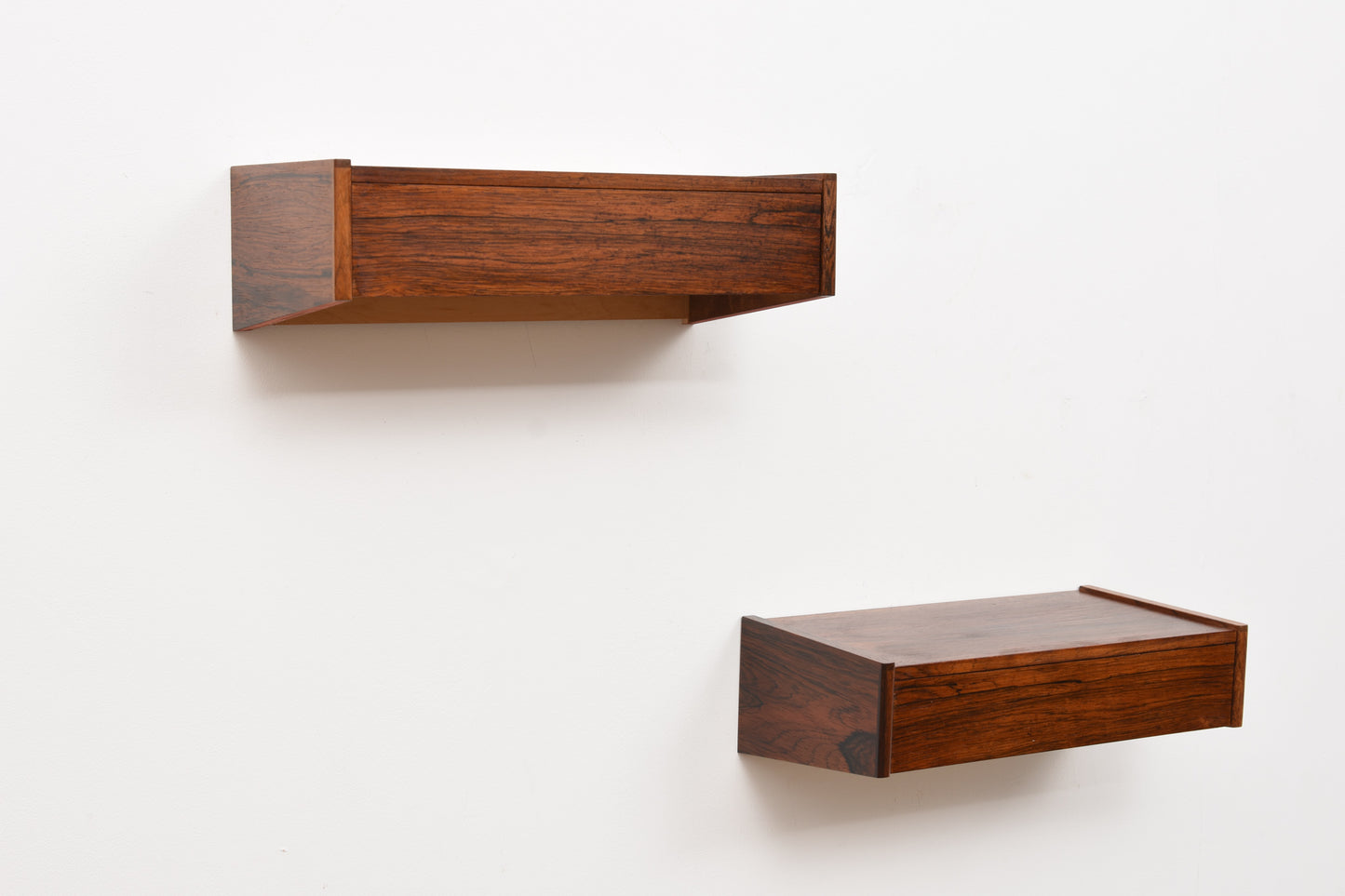 Pair of 1960s rosewood floating drawers