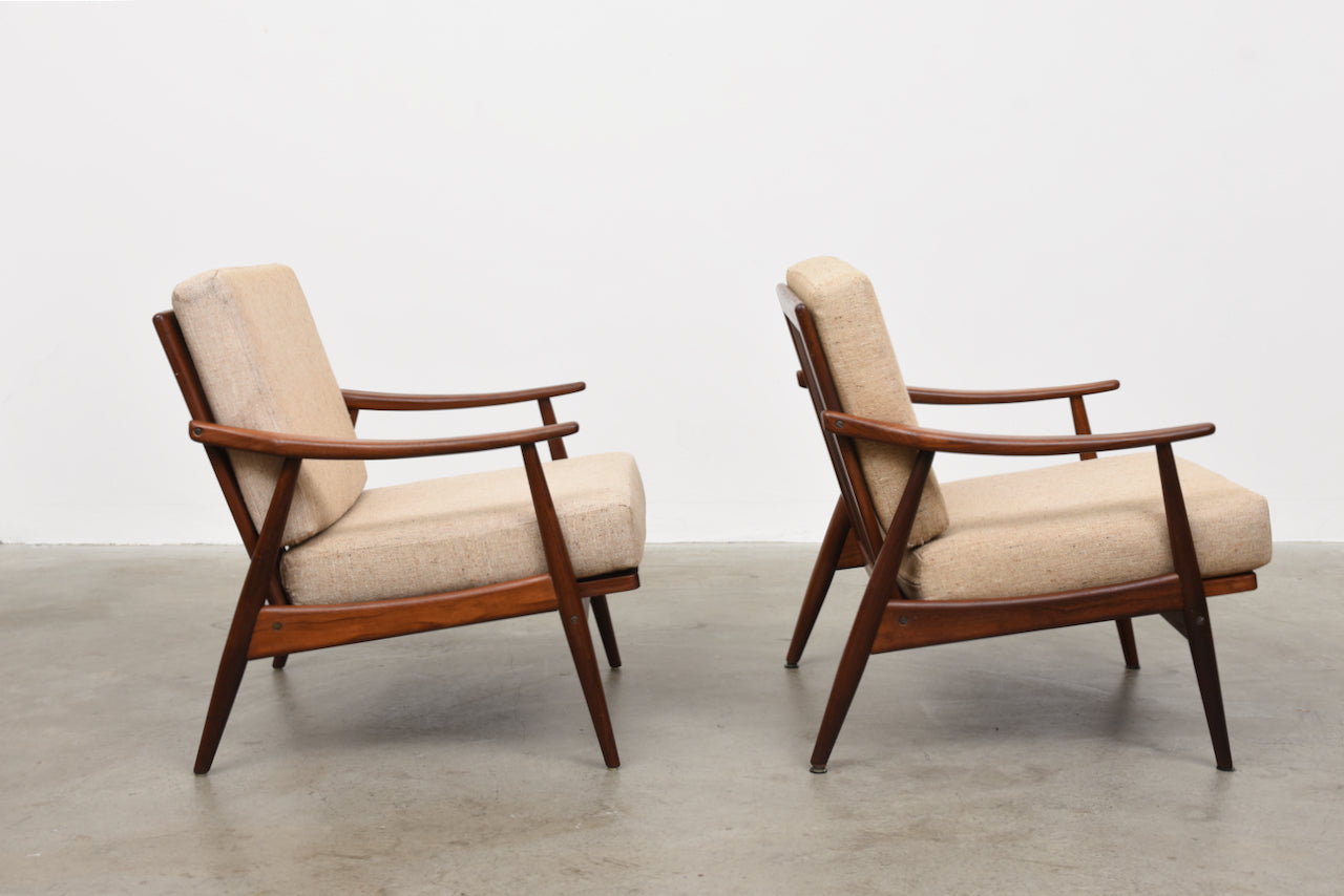Two available: 1960s Danish lounge chairs