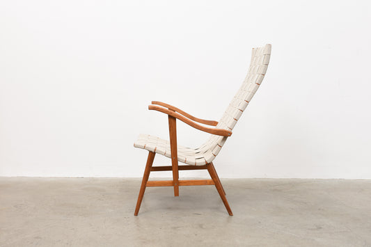 1940s Swedish pine lounger