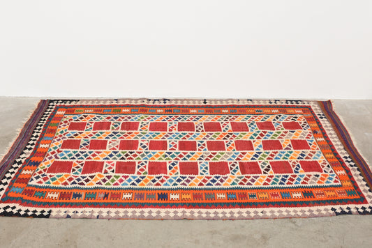 Vintage handmade kilim rug