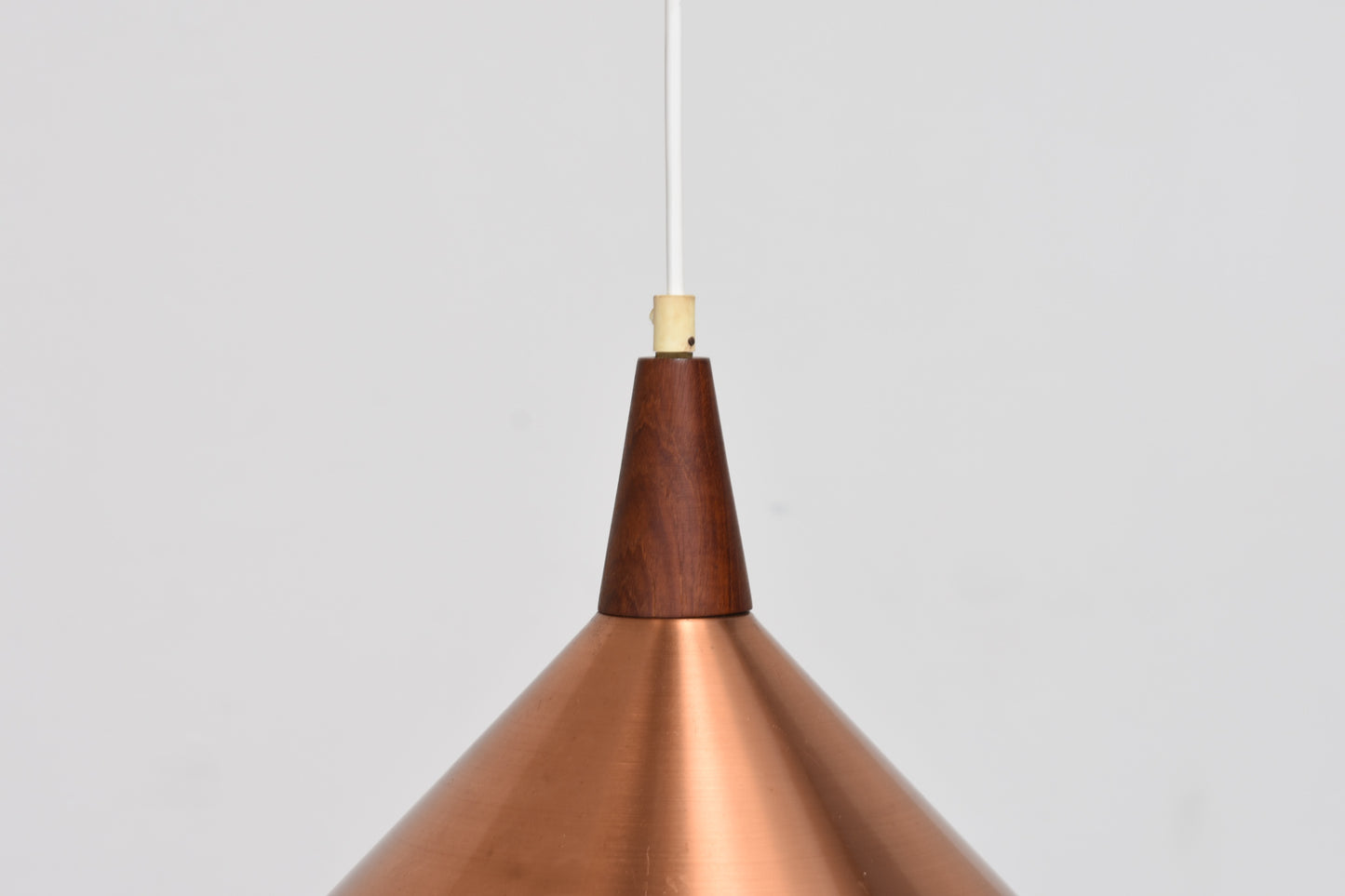 1960s copper + teak ceiling lamp