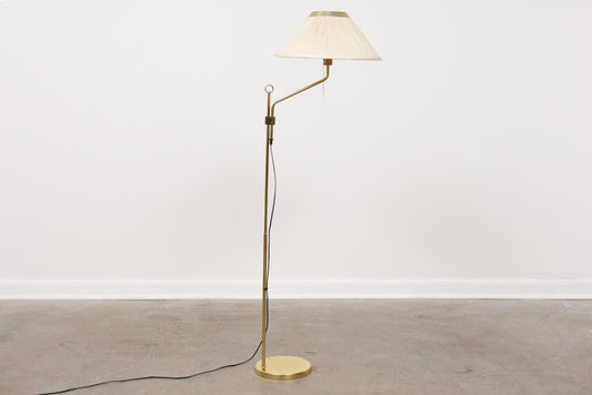 1980s brass floor light by Aneta
