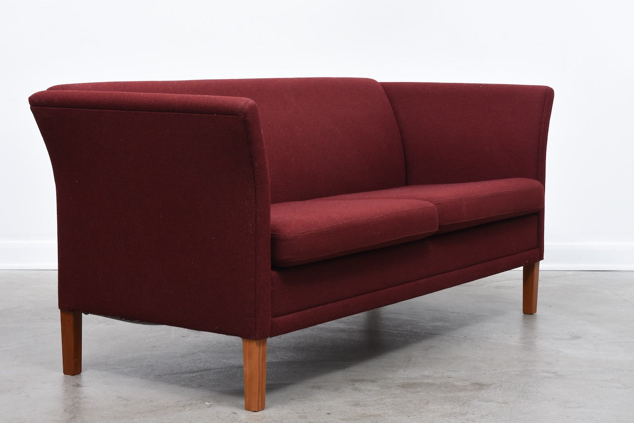 Danish two seat wool sofa