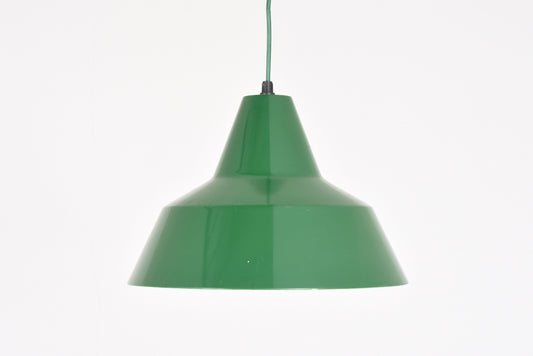 Green enamel workshop ceiling lamp