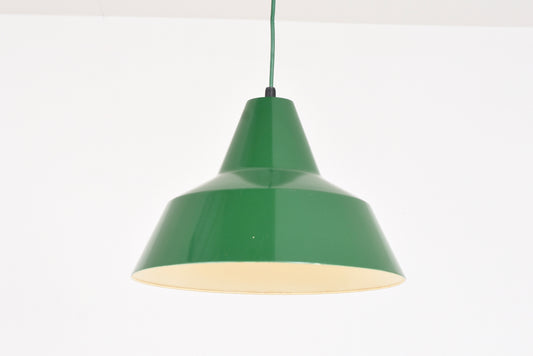 Green enamel workshop ceiling lamp