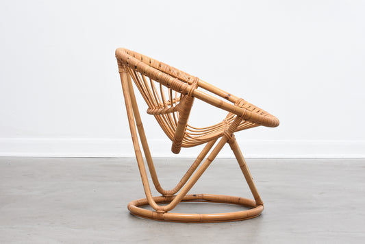 1970s bamboo hoop lounger