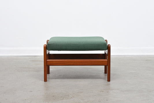 Solid teak footstool by FDB Møbler
