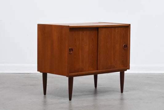 Vintage low teak storage cabinet no. 1