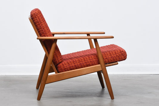 1960s Danish beech lounge chair
