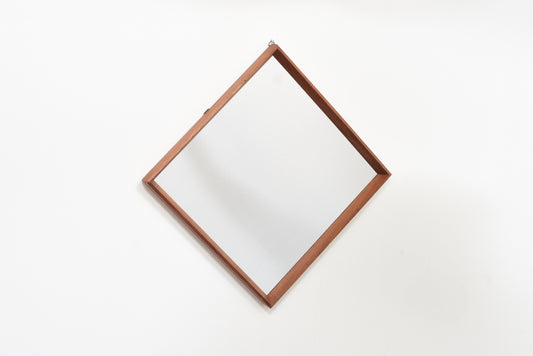 Vintage square teak mirror