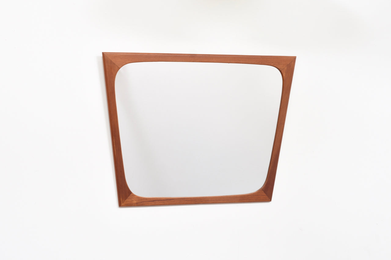 1960s teak trapezoid mirror