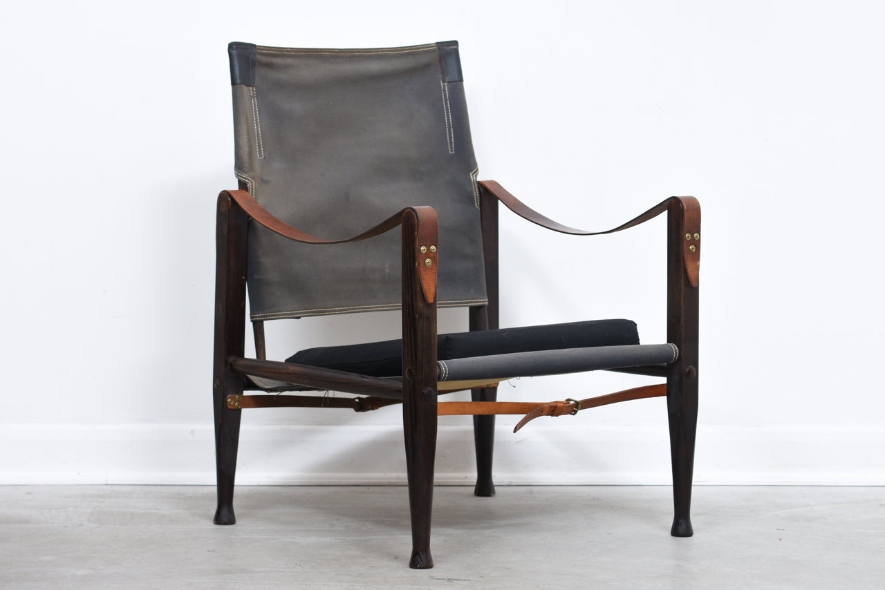 Safari chair + ottoman by Kaare Klint