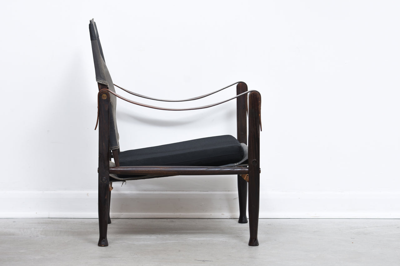 Safari chair + ottoman by Kaare Klint