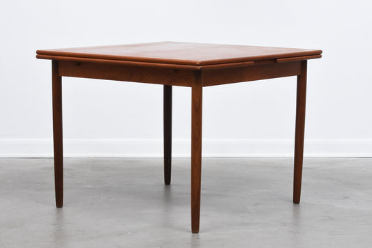 1960s extending square dining table in teak