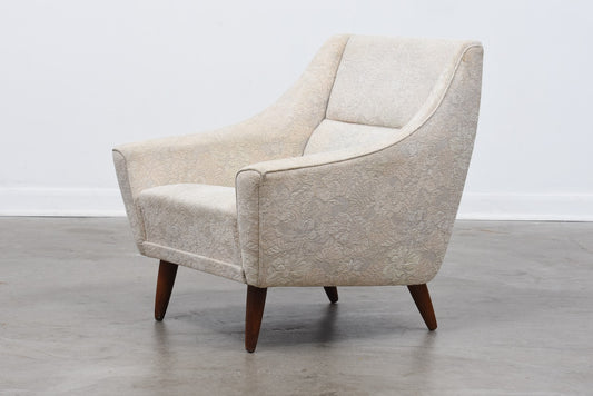 1960s low back lounger on rosewood legs