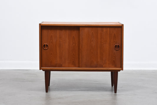 Vintage low teak storage cabinet no. 1