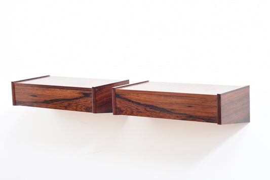 Pair of rosewood floating drawers