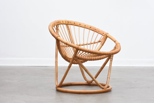 1970s bamboo hoop lounger