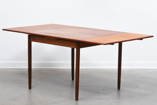 1960s extending square dining table in teak