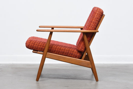 1960s Danish beech lounge chair
