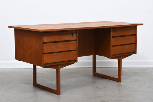 1960s teak executive desk