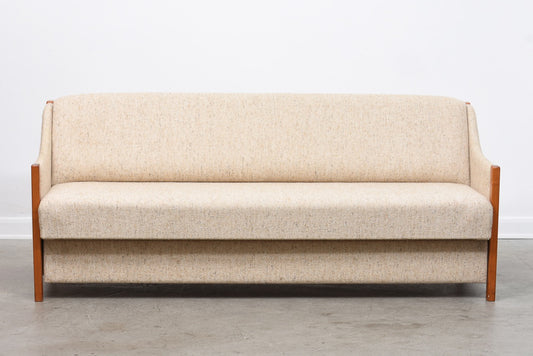 Vintage teak + wool sofa bed