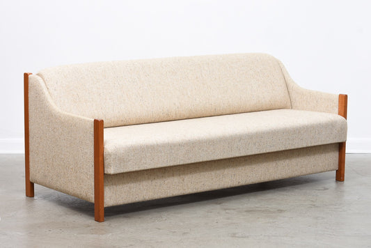 Vintage teak + wool sofa bed