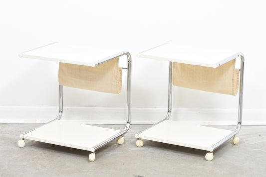 Pair of 1970s trolley tables