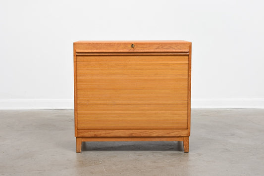 1960s Swedish filing cabinet with tambour door