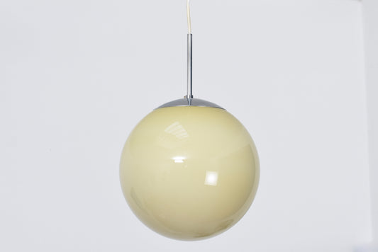 1950s Danish glass ceiling lamp