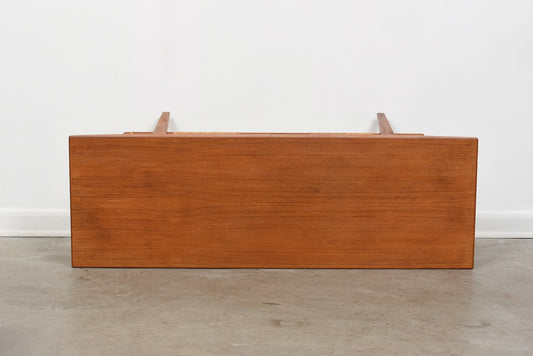 1960s teak coffee table with magazine shelf