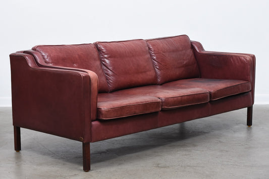 Three seat leather sofa by Stouby