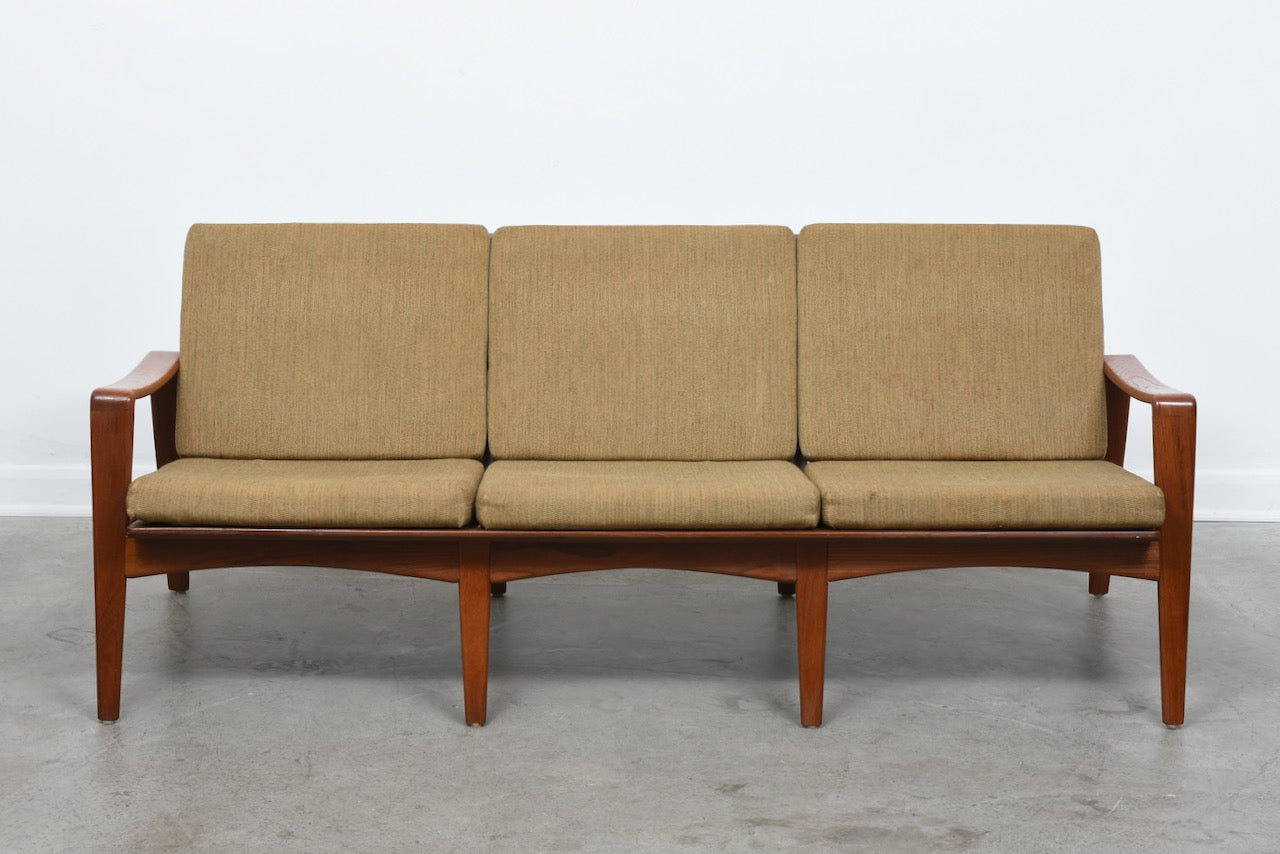 New upholstery included: 1960s Danish teak sofa