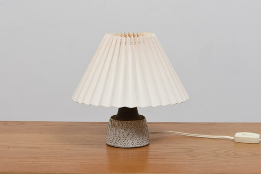 1950s ceramic table lamp with shade