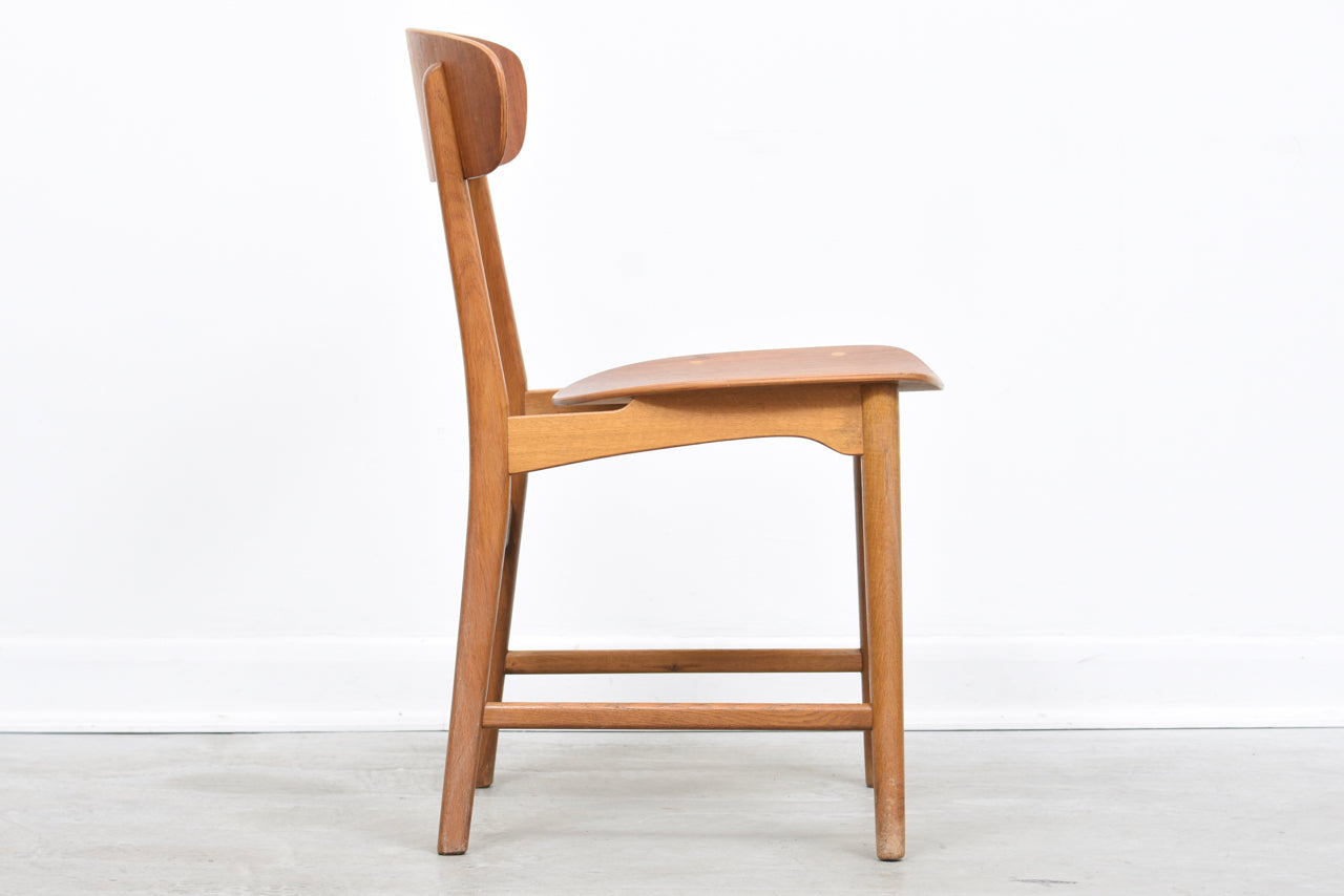 1960s teak + oak chair