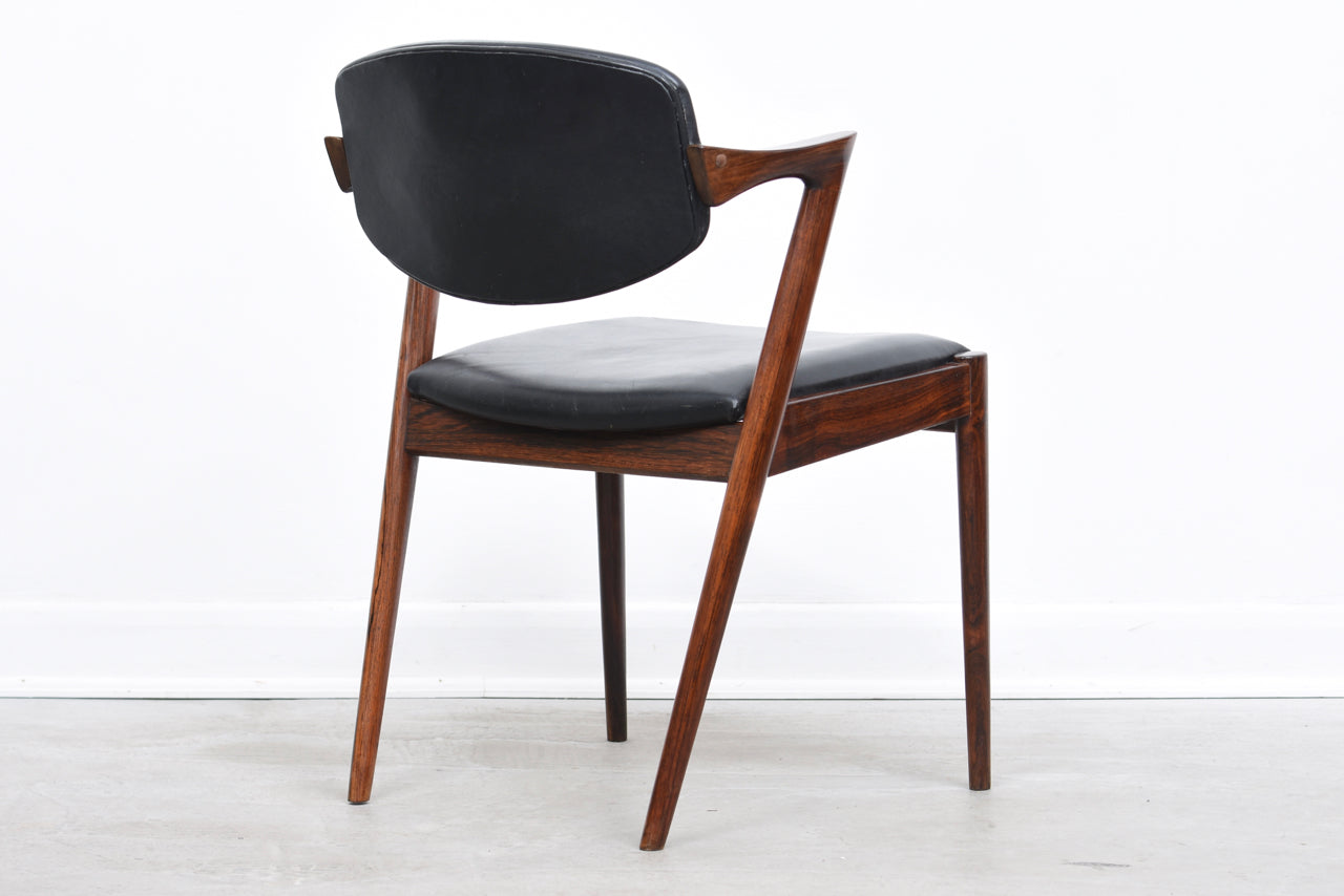 Set of rosewood model 42 chairs by Kai Kristiansen