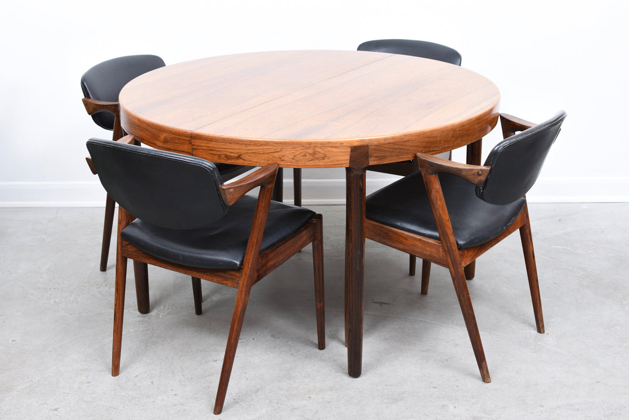 Set of rosewood model 42 chairs by Kai Kristiansen