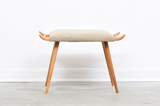 Oak + wool foot stool