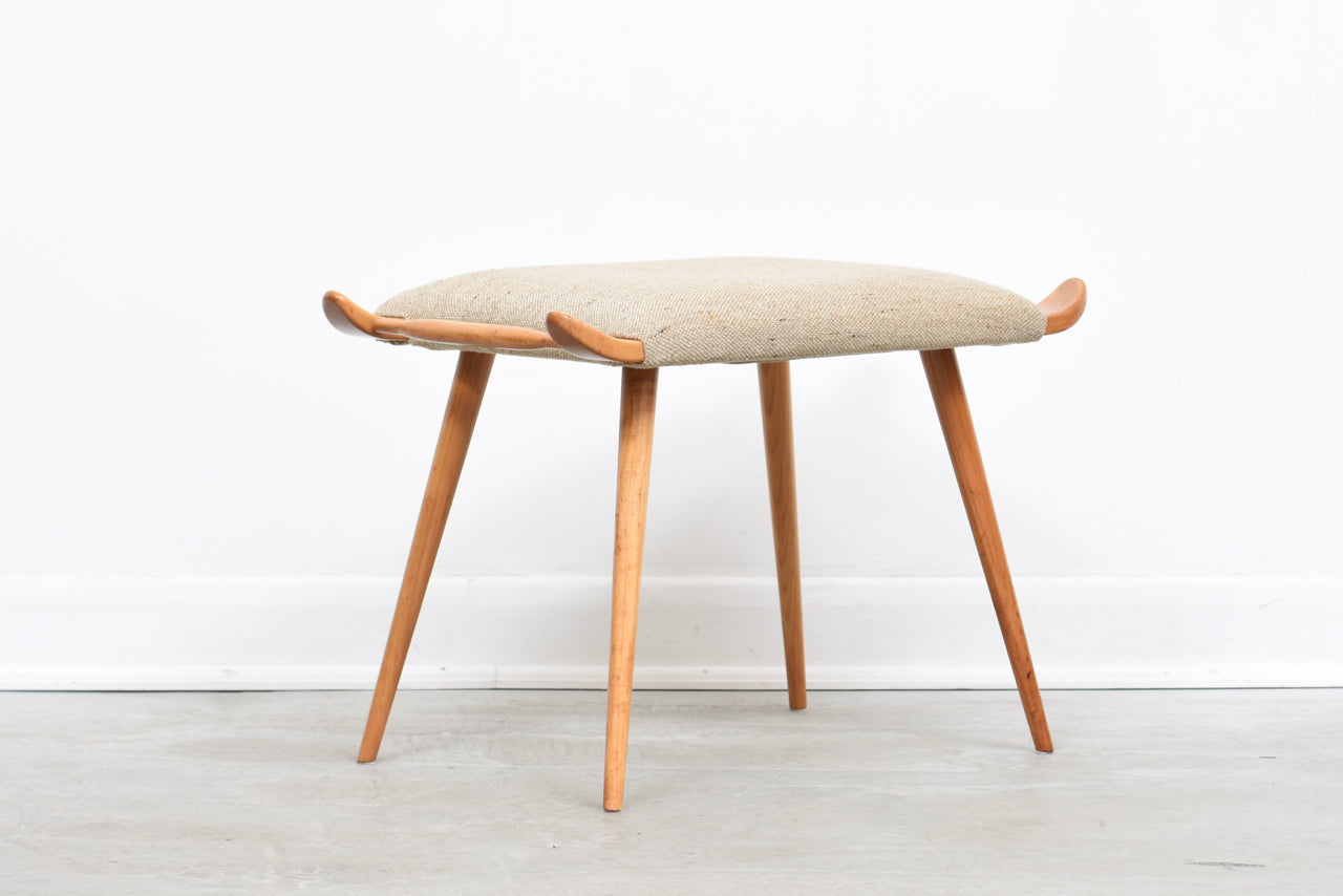 Oak + wool foot stool