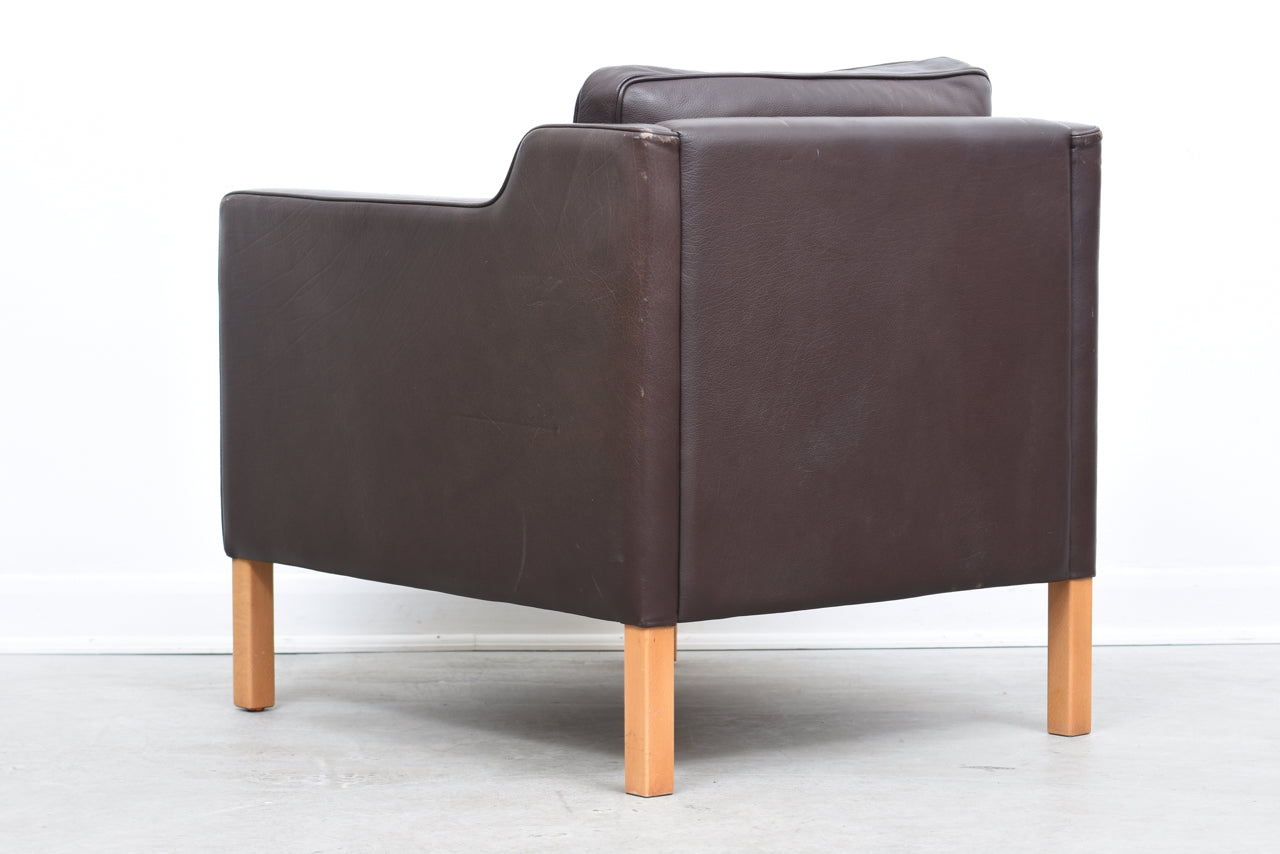 Leather club chair by Stouby
