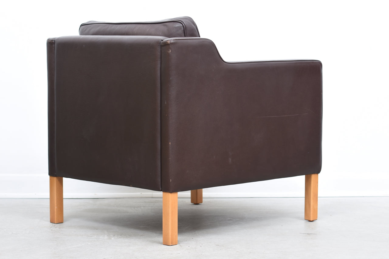 Leather club chair by Stouby