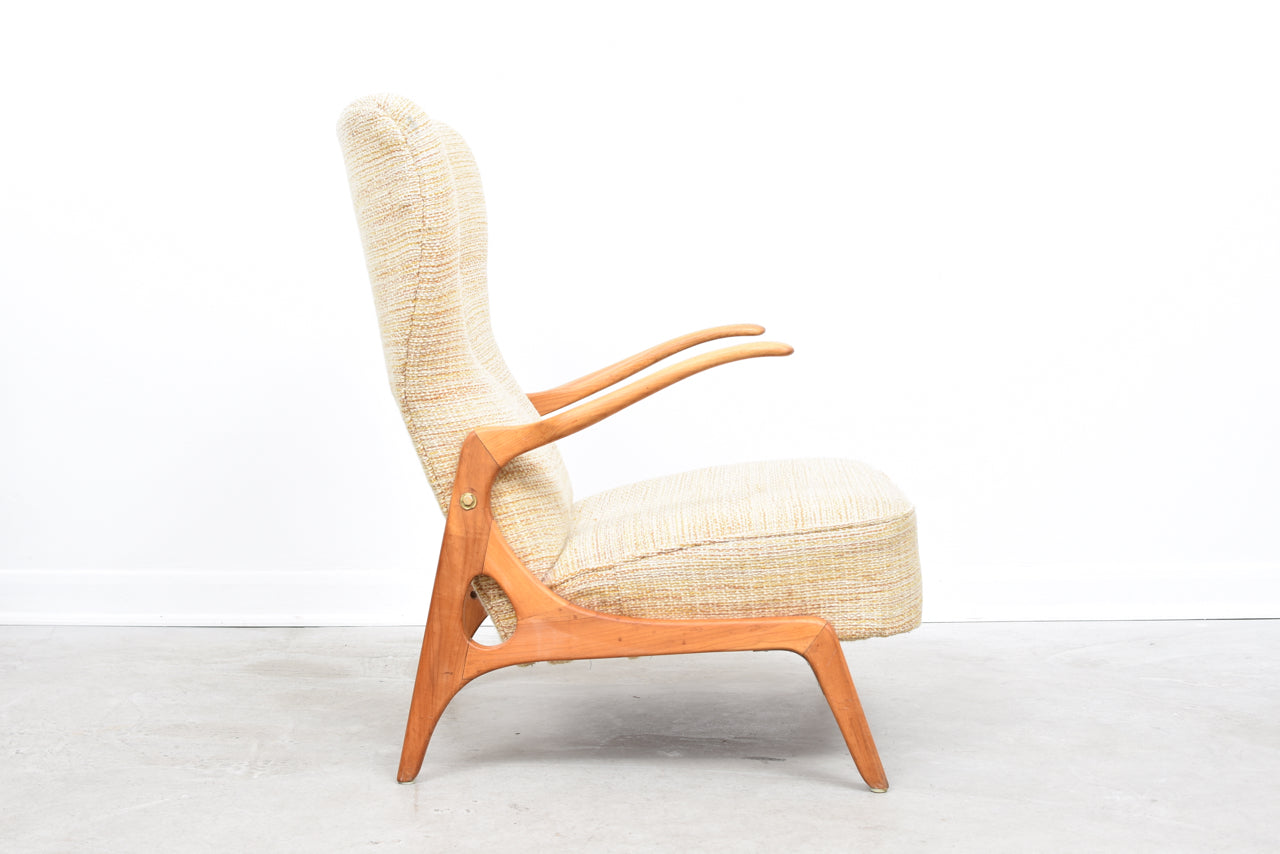 New upholstery included: Wing back lounge chair by Inge Andersson