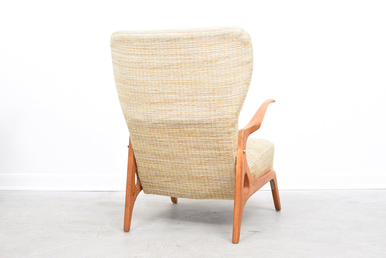 New upholstery included: Wing back lounge chair by Inge Andersson