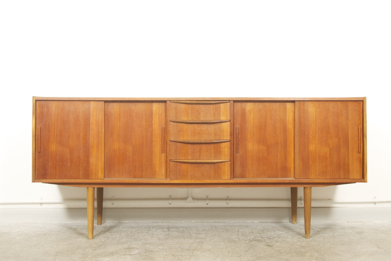 Teak sideboard with lipped handles