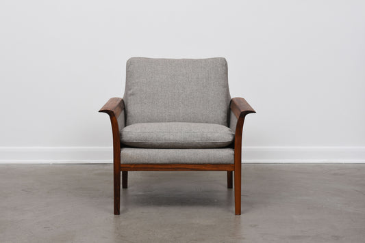 Rosewood + wool lounger by Knut Sæter for Vatne Møbler