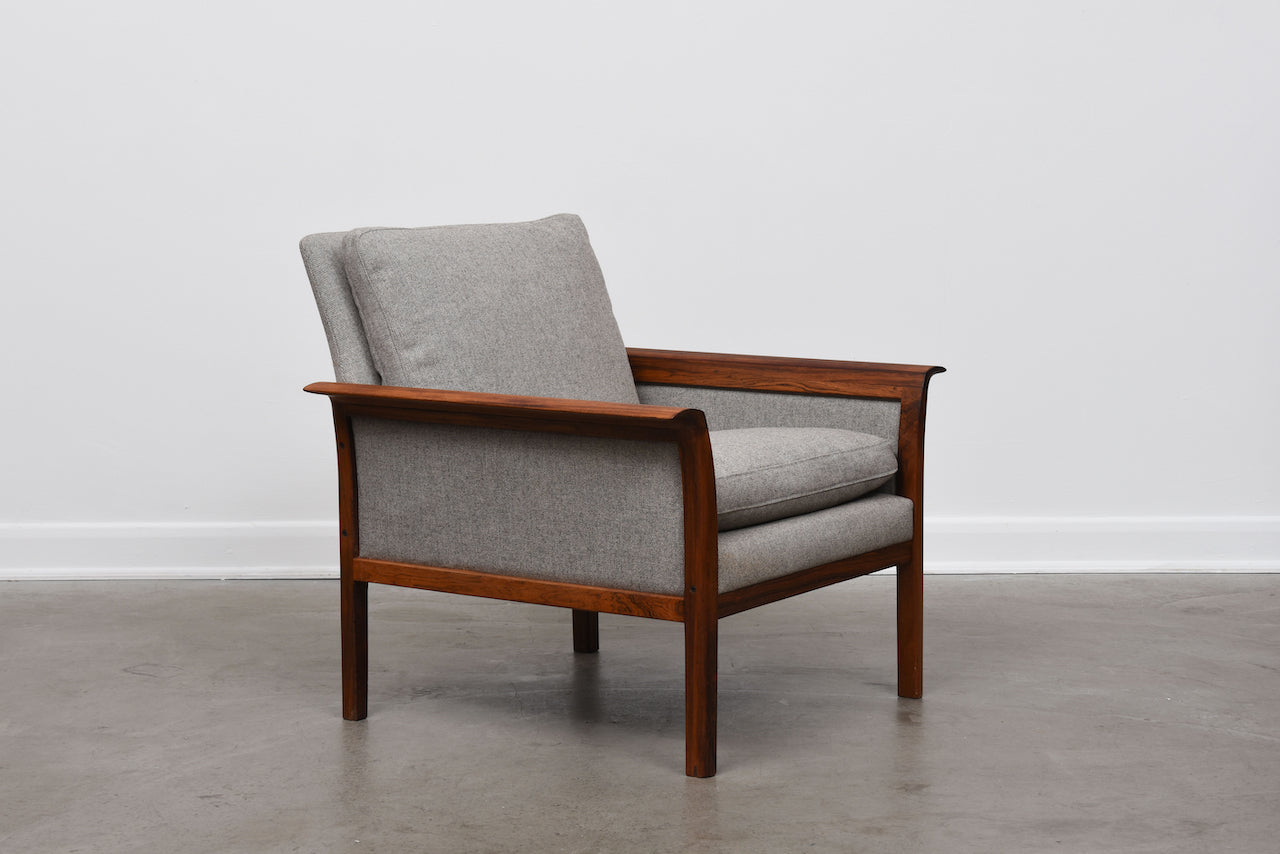 Rosewood + wool lounger by Knut Sæter for Vatne Møbler