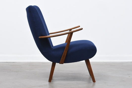 1950s Danish lounge chair with new upholstery