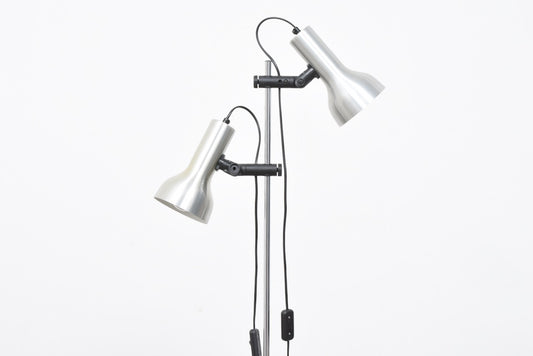 Vintage twin-headed floor lamp