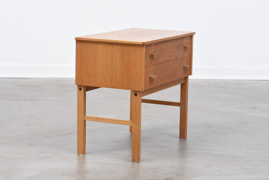Low chest of two drawers by AB Carlstrom
