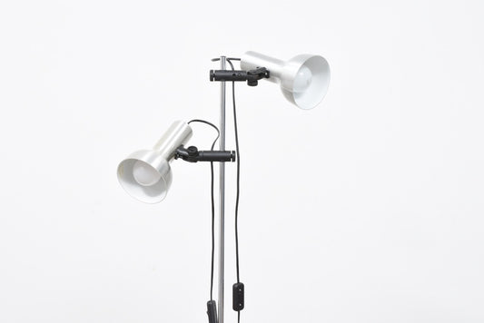 Vintage twin-headed floor lamp